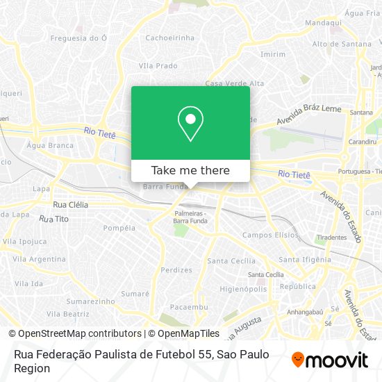 Rua Federação Paulista de Futebol 55 map