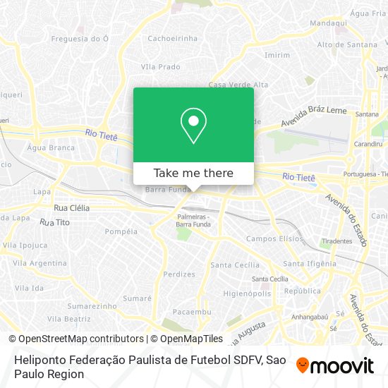 Heliponto Federação Paulista de Futebol SDFV map