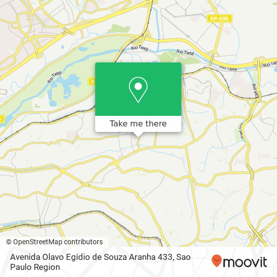 Mapa Avenida Olavo Egídio de Souza Aranha 433