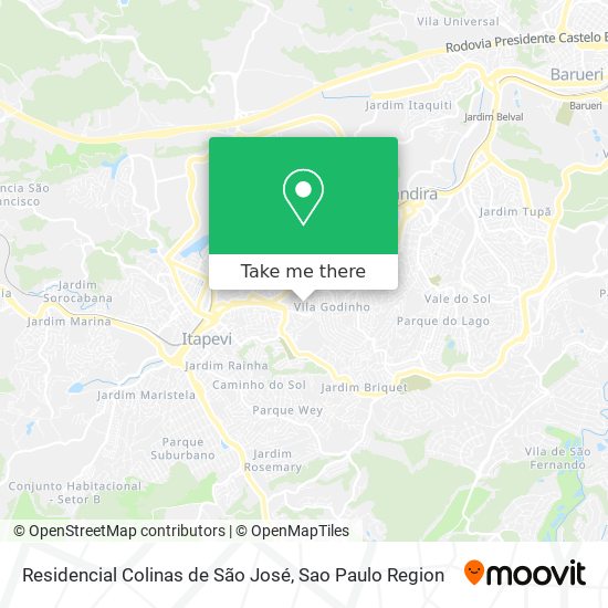 Residencial Colinas de São José map