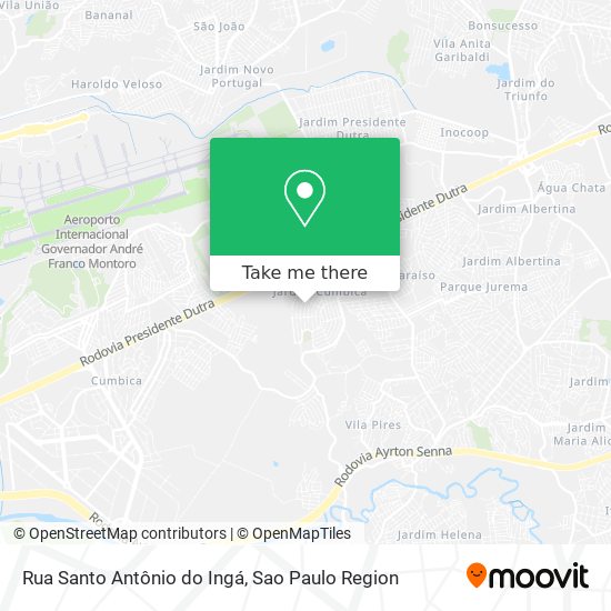 Rua Santo Antônio do Ingá map