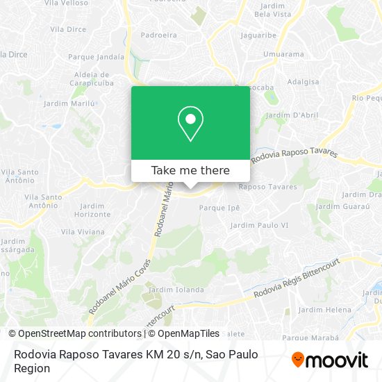 Rodovia Raposo Tavares KM 20 s / n map