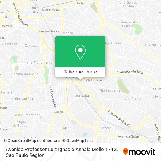 Mapa Avenida Professor Luiz Ignácio Anhaia Mello 1712
