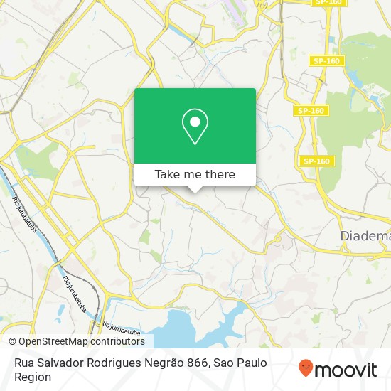 Mapa Rua Salvador Rodrigues Negrão 866