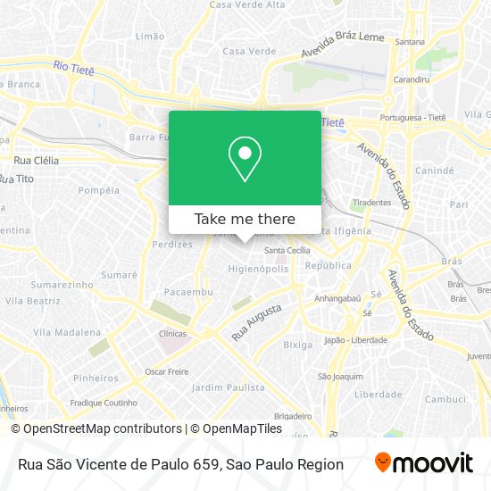 Mapa Rua São Vicente de Paulo 659