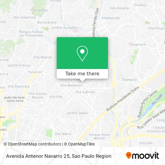 Mapa Avenida Antenor Navarro 25