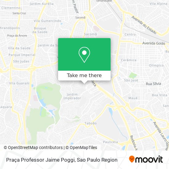 Mapa Praça Professor Jaime Poggi
