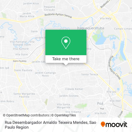 Rua Desembargador Arnaldo Teixeira Mendes map