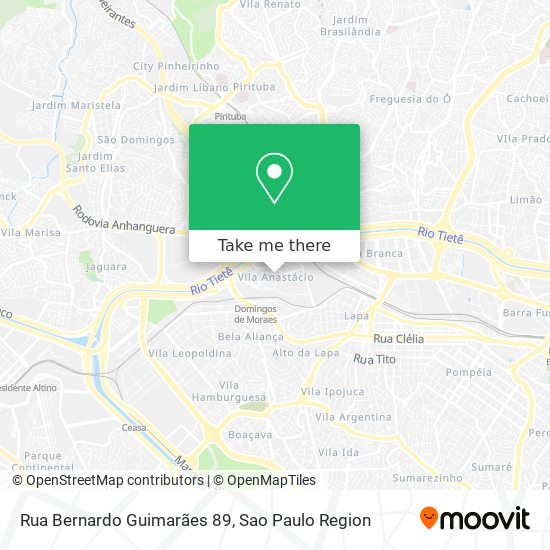 Mapa Rua Bernardo Guimarães 89