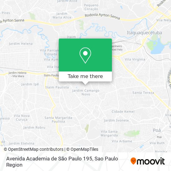 Mapa Avenida Academia de São Paulo 195