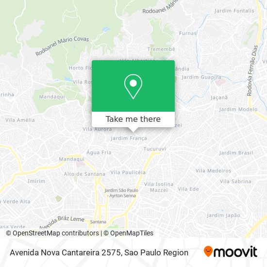 Avenida Nova Cantareira 2575 map