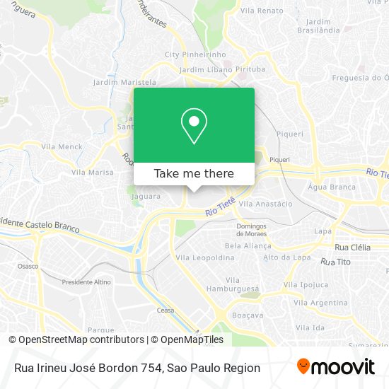 Mapa Rua Irineu José Bordon 754