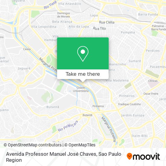 Avenida Professor Manuel José Chaves map