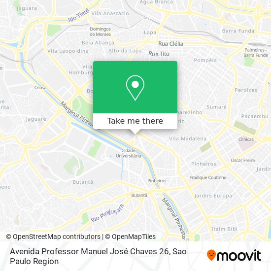 Mapa Avenida Professor Manuel José Chaves 26
