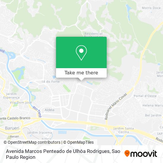 Mapa Avenida Marcos Penteado de Ulhôa Rodrigues