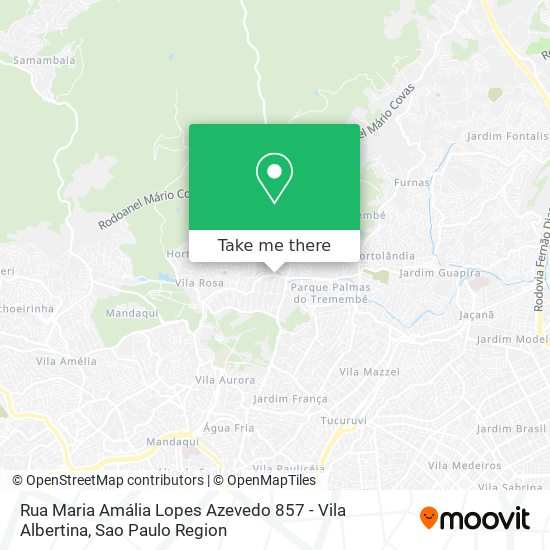 Mapa Rua Maria Amália Lopes Azevedo 857 - Vila Albertina