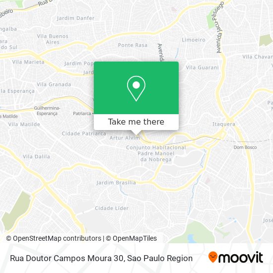 Mapa Rua Doutor Campos Moura 30