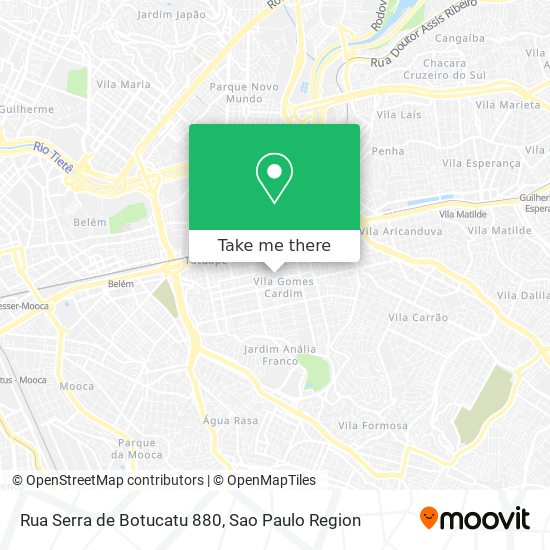 Rua Serra de Botucatu 880 map