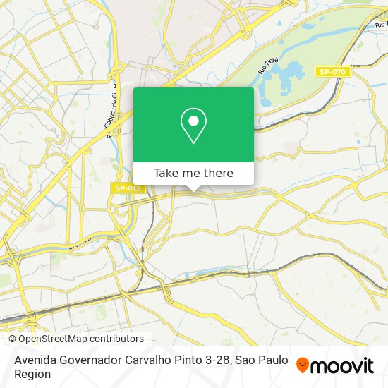 Mapa Avenida Governador Carvalho Pinto 3-28