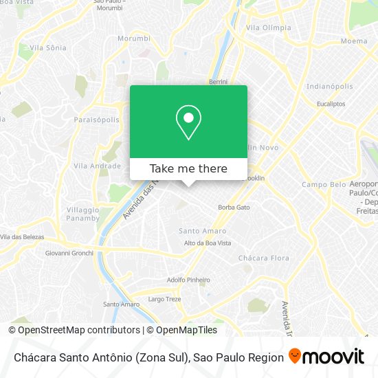 Chácara Santo Antônio (Zona Sul) map