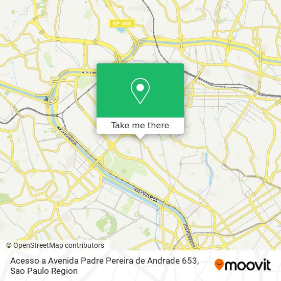 Mapa Acesso a Avenida Padre Pereira de Andrade 653