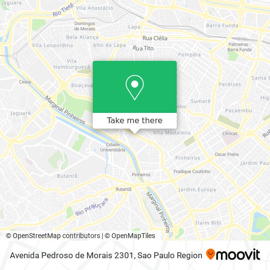 Mapa Avenida Pedroso de Morais 2301