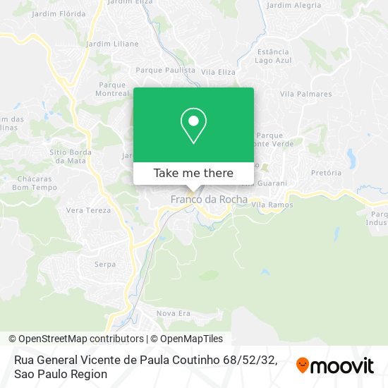 Mapa Rua General Vicente de Paula Coutinho 68 / 52 / 32