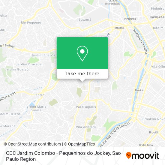 CDC Jardim Colombo - Pequeninos do Jockey map