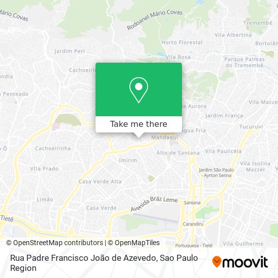 Mapa Rua Padre Francisco João de Azevedo