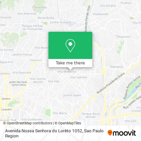 Avenida Nossa Senhora do Lorêto 1052 map