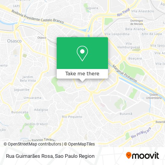 Mapa Rua Guimarães Rosa