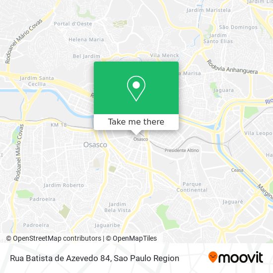 Mapa Rua Batista de Azevedo 84