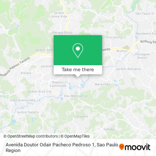 Mapa Avenida Doutor Odair Pacheco Pedroso 1