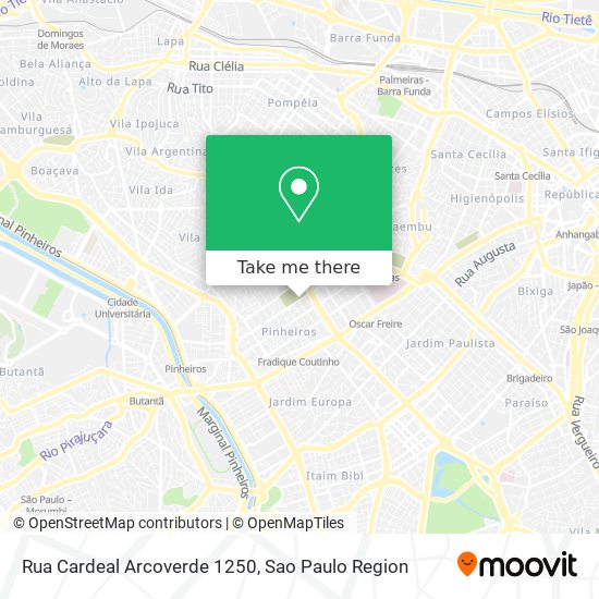 Mapa Rua Cardeal Arcoverde 1250
