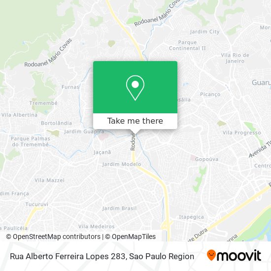 Mapa Rua Alberto Ferreira Lopes 283