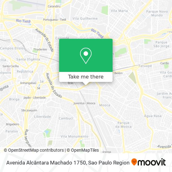 Mapa Avenida Alcântara Machado 1750