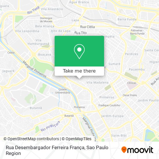 Mapa Rua Desembargador Ferreira França