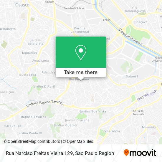 Mapa Rua Narciso Freitas Vieira 129