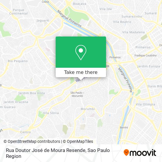 Mapa Rua Doutor José de Moura Resende