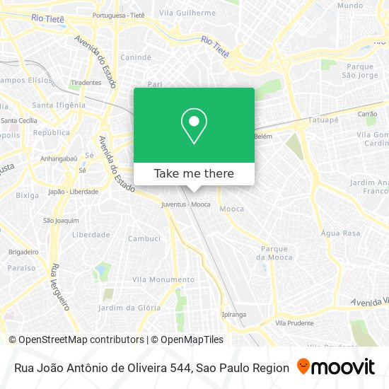 Rua João Antônio de Oliveira 544 map