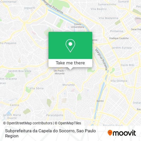 Subprefeitura da Capela do Socorro map