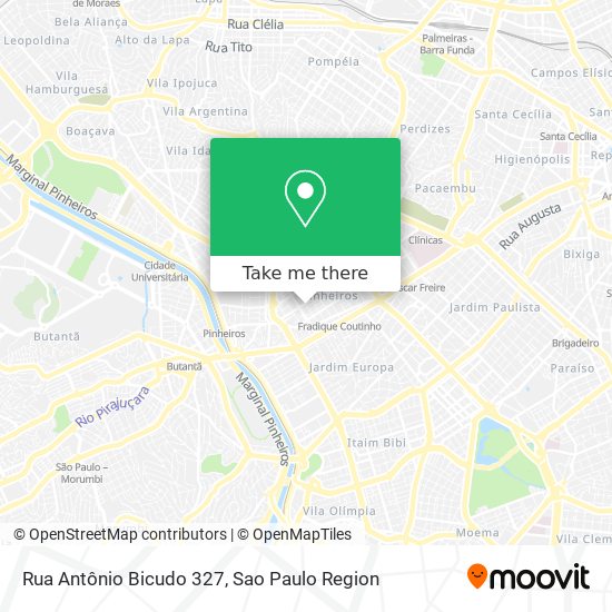 Rua Antônio Bicudo 327 map