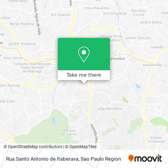 Rua Santo Antonio de Itaberava map