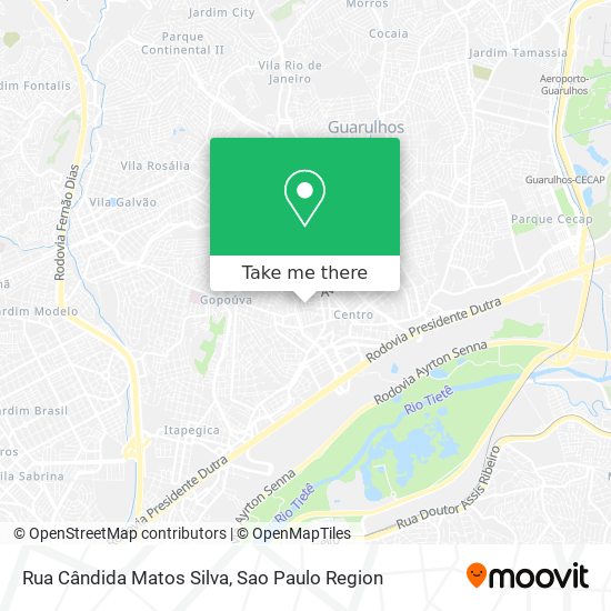 Mapa Rua Cândida Matos Silva