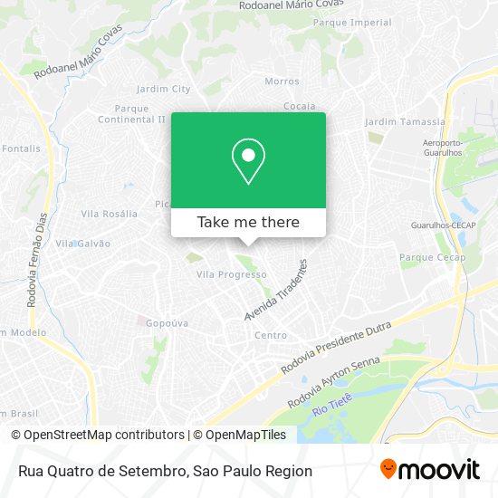 Mapa Rua Quatro de Setembro