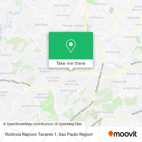 Rodovia Raposo Tavares 1 map