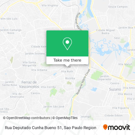 Mapa Rua Deputado Cunha Bueno 51