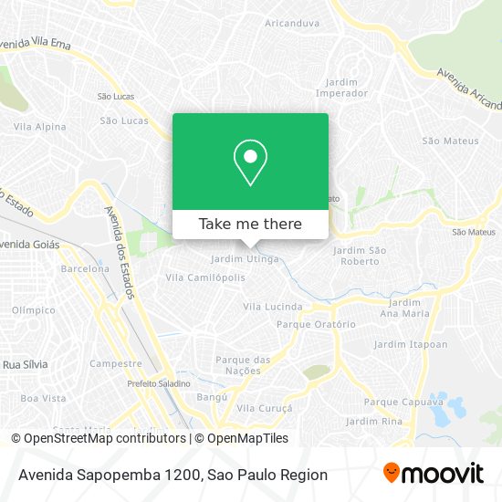 Avenida Sapopemba 1200 map