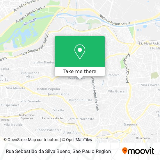 Mapa Rua Sebastião da Silva Bueno