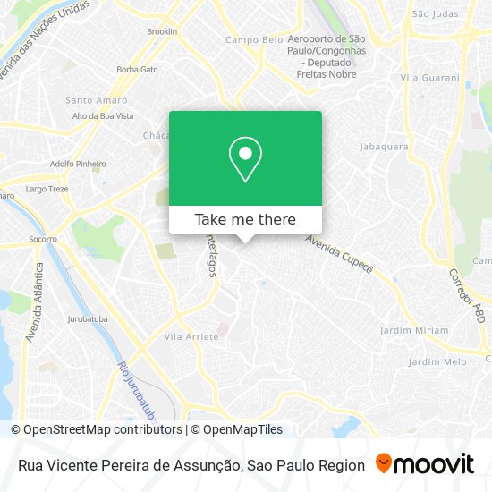 Mapa Rua Vicente Pereira de Assunção